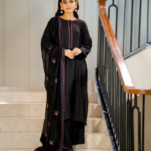 Black Cottonet Shirt and pants for eid