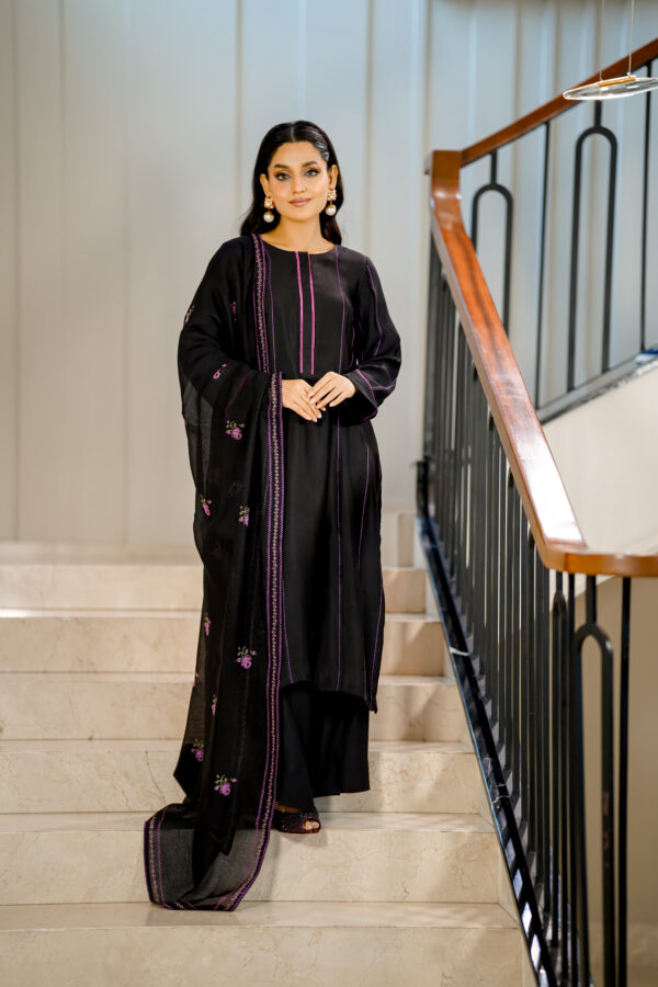 Black Cottonet Shirt and pants for eid