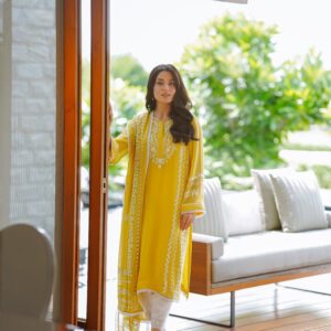 New Yellow Chiffon Shirt Design