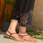 Cotton paint, tarkashi, hand made, silk shalwar, silk, embrodiery, embroidered, hand embroidered