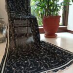 Noor-e-Siyah Dupatta, Cotton paint, tarkashi, hand made, silk shalwar, silk, embrodiery, embroidered, hand embroidered