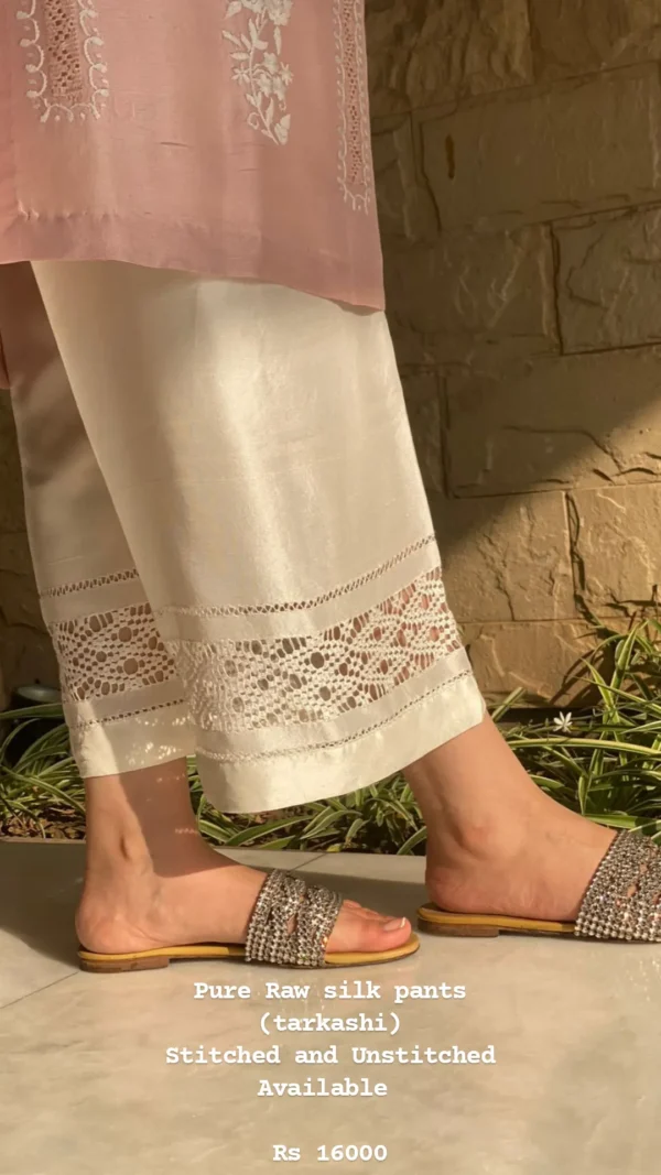 Cotton paint, tarkashi, hand made, silk shalwar, silk, embrodiery, embroidered, hand embroidered