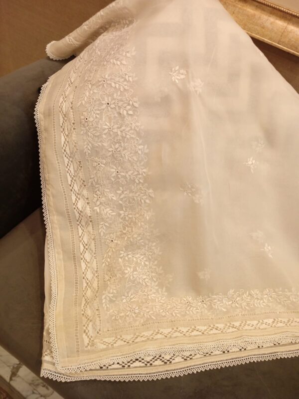 Organza Dupatta Hand Embroidered - Image 2