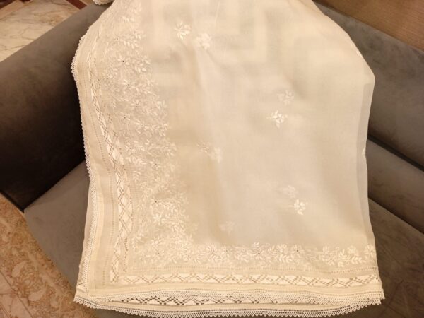 Organza Dupatta Hand Embroidered - Image 3