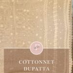 cotton net dupatta hand made dupatta