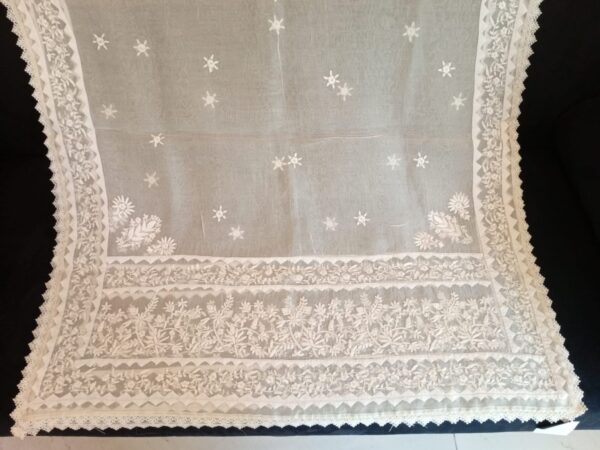 Organza White Dupatta - Image 3