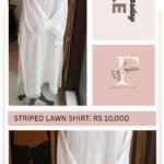 Stripped Lawn Shirt Emb