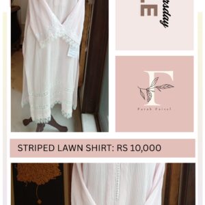 Stripped Lawn Shirt Emb